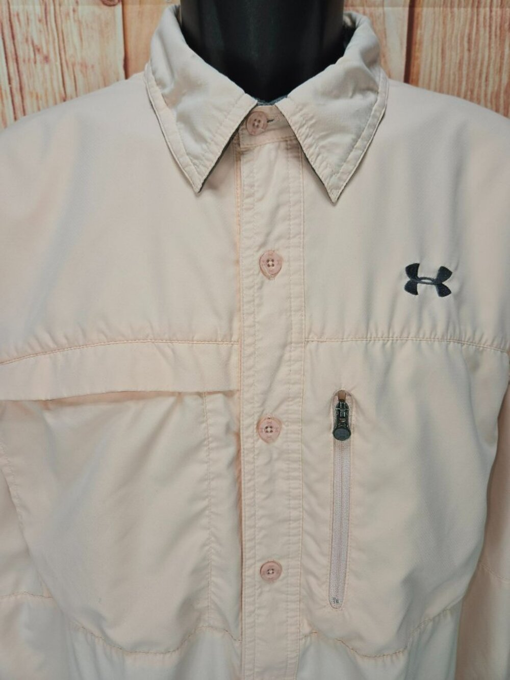 Under Armour Loose Fit Heatgear Fishing Shirt XL Peach